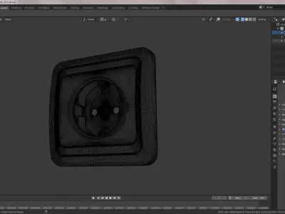 Electric power plug Socket 220V for smooth subdivision 3D model