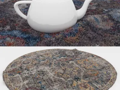 Round Rug Set 62 3D model