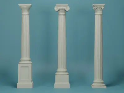 Classical columns 3D model