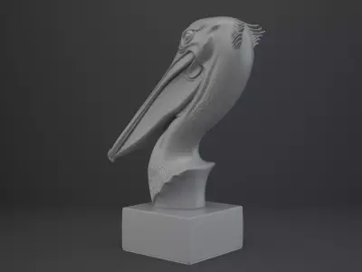 Pelican Bust - Animal Figurine 3D print model