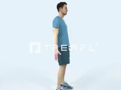 Virtue H Animated Rigged Sports Man Low-poly 3D model
