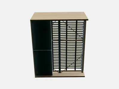 MALM Bed frame high w 2 storage boxes 26 Low-poly 3D model