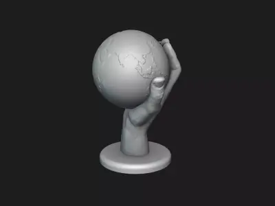 Hand Holding Globe 3D print model