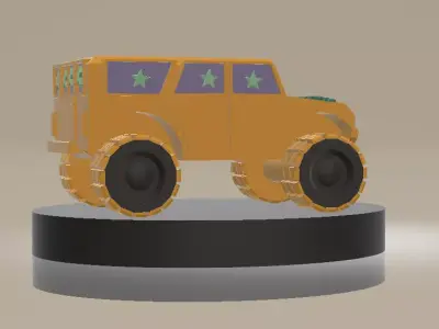 Off-Road Monster Vehicle 3D Printable Model 3D print model
