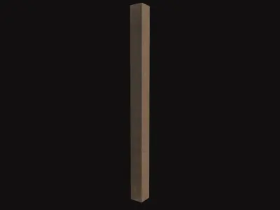 Medieval Wood Pillar V06 Low-poly 3D model