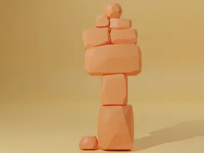 Stylized Rocks Low-poly Free low-poly 3D model