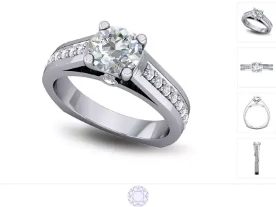 Women ring 3dm stl render detail 3D print model 26