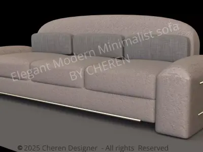 Luxury Modern Minimalist Sofa  3D model