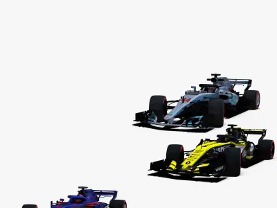 Formula 1 2018 Pack 3 Low-poly 3D model