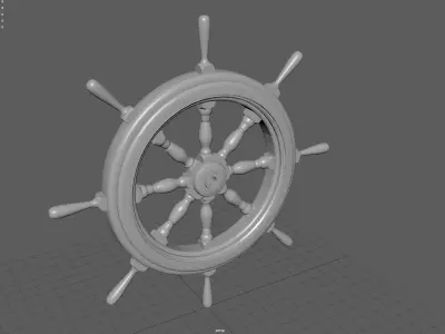 Ship Wheel 3D model