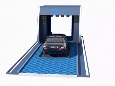 Intelligent unmanned car wash 3D model