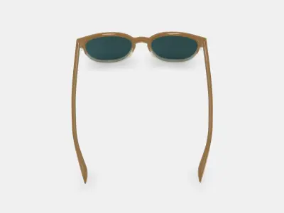 Sydney Sunglasses in Chai Crystal Fade 3D model