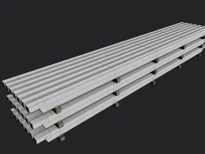 Concrete Truss Beam M01 Low-poly 3D model