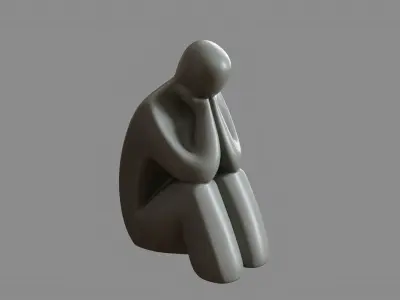 Think Figurine Decoration 3D model