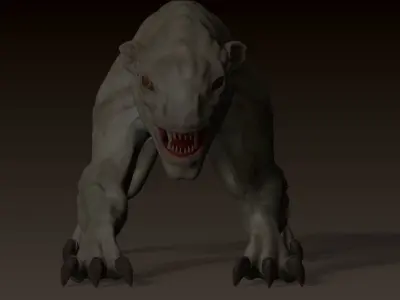 Rigged beast Low-poly 3D model