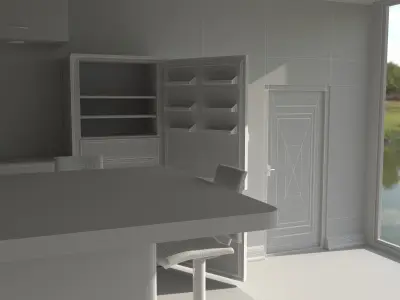 Interior Of A Small Apartment  House 3D model