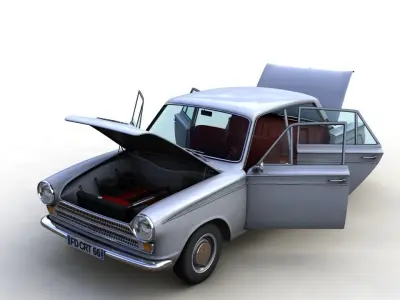 Cortina GT Mk1 4 Doors 1966 3D model