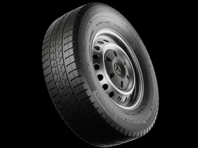 RV Motorhome wheel Van Contact Camper Continental 3D model