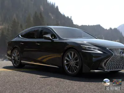 LEXUS IS -Rigged and Render Ready-unreal-vray-redshift Low-poly 3D model