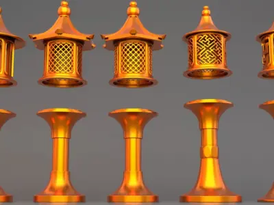 Lighthouse Antique - Chinese style 3D model