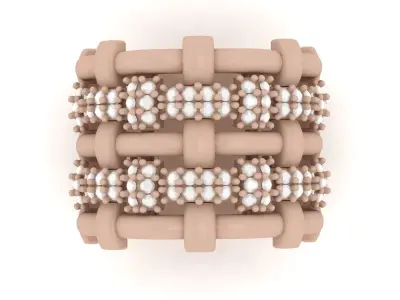 Texture Ring -Tissue - 5 Size 3D print model