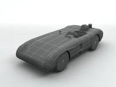 Mercedes Benz 300 SLR LOW Low-poly 3D model