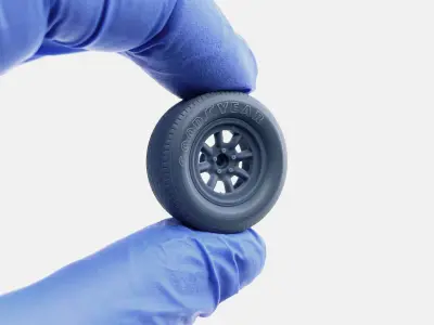 15x8 Minilite Wheel Goodyear Blue Streak 700 Tire 3D print model