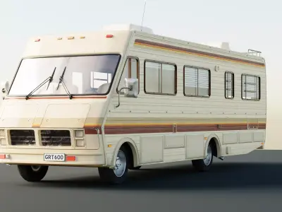 Tiny school rv bus 3D model