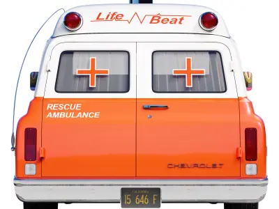 Chevrolet suburban 1970 ambulance 3D model
