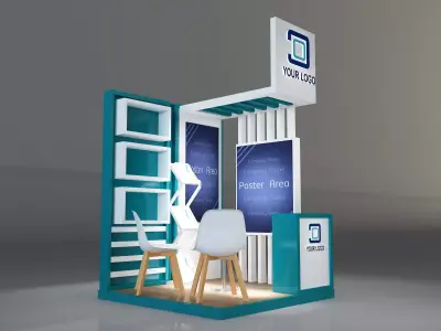 Booth Exhibition Stand a218 3D model