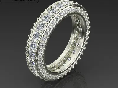 Band Ring 3D print model 75
