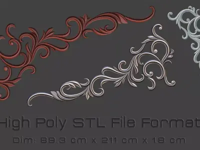 Wooden Corner Ornate 3D print model