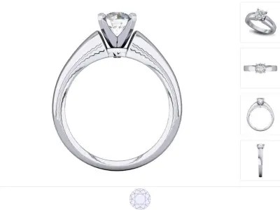 Women ring 3dm stl render detail 3D print model 12