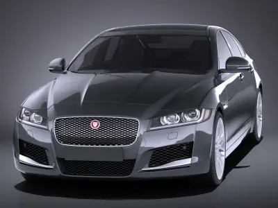 Jaguar XF 2017 bixenon VRAY 3D model