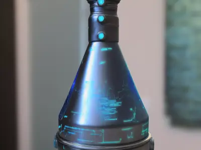 Futuristic Energy Flask Low-poly 3D model