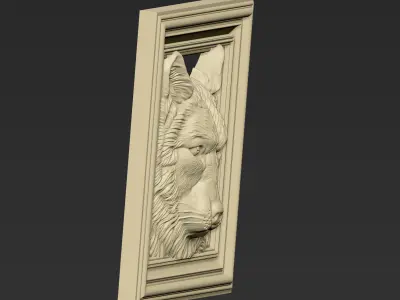 Wolf Head A25 3D print model