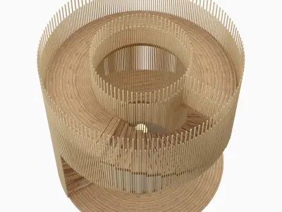 Lighthouse wooden  3D model