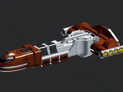 ARN-03 Sci-fi Transport Shuttle 3D print model