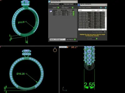 Jewelry Engagement ring 3D print model purchase