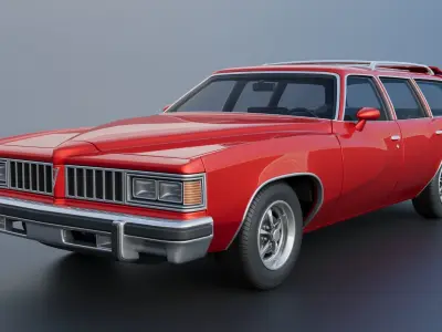 Pontiac LeMans Safari Wagon 1977 3D print model