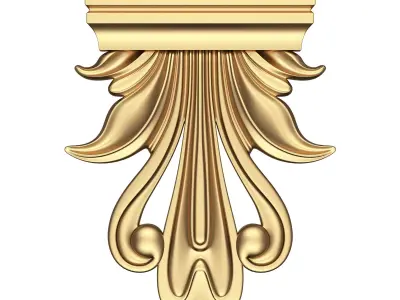 Carved Corbel 014 Low-poly 3D model