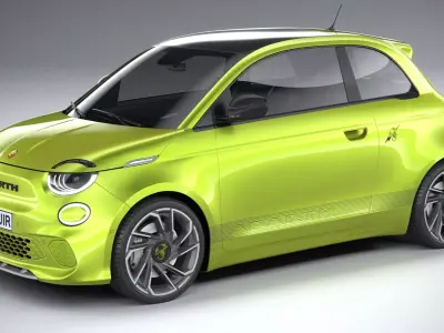 Fiat 500e Abarth 2023 3D model