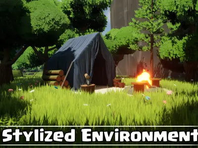 Stylized Environment Game Ready VOL02 Low-poly 3D model