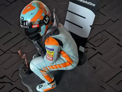 Lando Norris 1-4 Scale Statue 3D print model