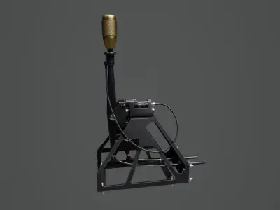 Short Shifter 01 - Variation A - Gold Low-poly 3D model