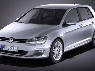 Volkswagen Golf 2017 5-door 3D model