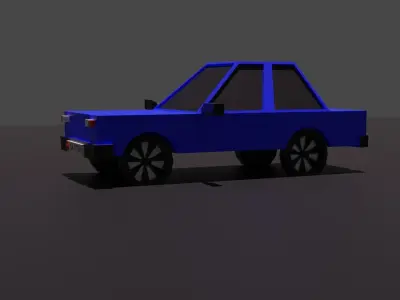 Low-Poly Car Free low-poly 3D model from CGTrader