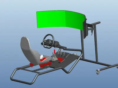 Racing simulator 3D model