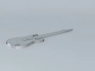 Blank Guitar Free 3D model