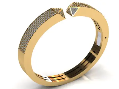 Sauvage Square Bracelet Pave 3D print model